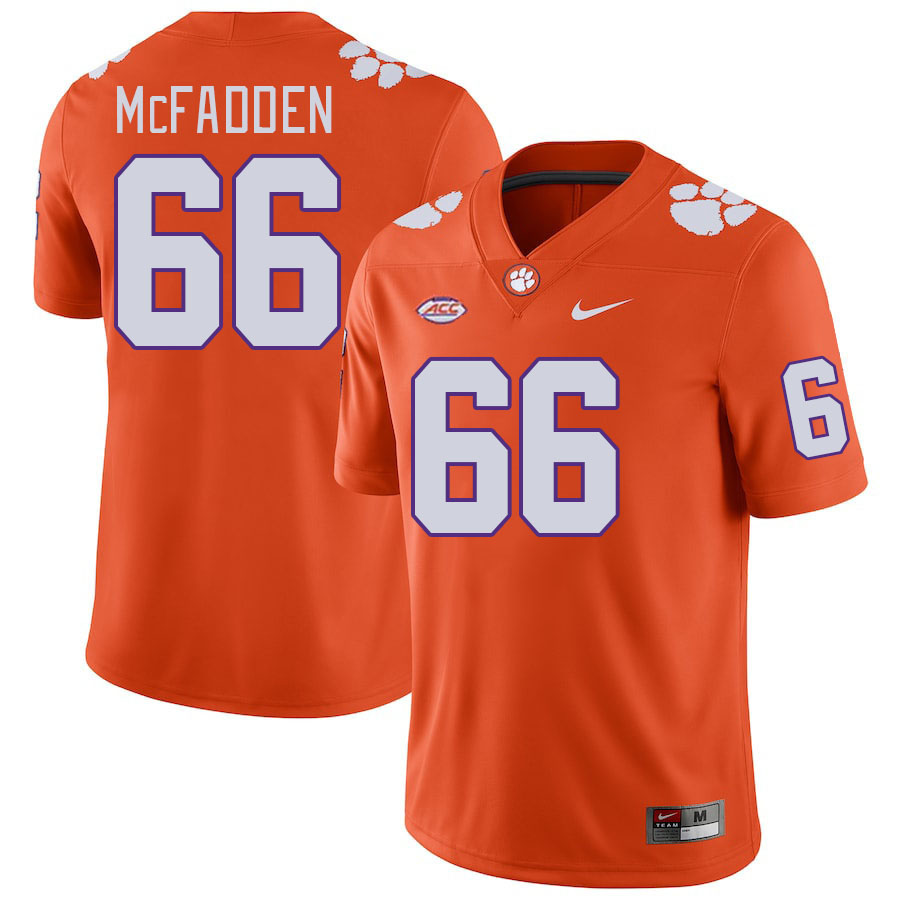 Clemson Tigers #66 Banks McFadden College Football Jerseys Stitched Sale-Orange